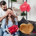 thumbnail image 3 of Anuirheih Cute Plush Heart Pillow Love Pillow Cushion Toy Throw Pillows Gifts for Kids' Friends Valentine's Day for Sofa Decorative Pillows 15.8x19.7inch, 3 of 5