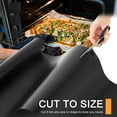 thumbnail image 4 of Oven Liners for Bottom of Oven - 5 Pack Large Heavy Duty Mats 17”x25” Non-Stick Reusable Liner for Electric Gas Toaster Ovens Grills - Kitchen Accessory to Keep Oven Clean (5 Black), 4 of 5