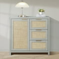 thumbnail image 7 of ARKANTOS Sideboards and Buffets, Boho Storage Cabinets with Rattan Doors and Drawers, Mist Oak, 7 of 7