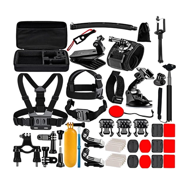 Paquete de 50 accesorios para cámara de acción deportiva perfke HERO9 7 6 5 3 Monopod Selfie Stick