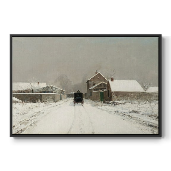 Vintage Animal Print-XXVII By Wexford Home Framed in Black Wood Gallery Wrapped Canvas 17 in. x 25 in.