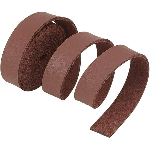 4.37Yards 0.47Inch Wide Brown Leather Lace Strips Flat Leather Straps Full Grain Strap for DIY DIY Craft Projects Pet Collars Belts Keychains Jewelry Leather Watch