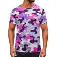 thumbnail image 1 of Sea la Camisa Ligera Hombres Mujeres Unisex Camuflaje Gradiente Imprimir Manga Corta Cuello Redondo Top, Camisas de Mujeres Casual, 1 of 9