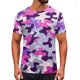 thumbnail image 2 of Ceisia Men's Slim Fit Purple Pink Glitter Camouflage Print Crew Neck Short Sleeve Casual T-Shirt Gifts, 2 of 9