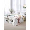 thumbnail image 5 of Dragonfly King Size Flat Sheet, Wrinkleproof & Fadeproof Cooling Flat Bed Sheet Only, Watercolor Colorful Nature Painting Art Breathable Soft Bedding Top Sheets 105 x 98 Inches, 5 of 8