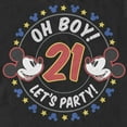 thumbnail image 2 of Men's Mickey & Friends Oh Boy 21 Let's Party Graphic Tee Black Small, 2 of 5
