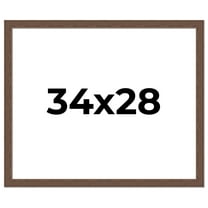 34x28 Frame Brown Farmhouse Solid Wood Picture Frame Width 1.5 Inches | Interior Frame Depth 0.5