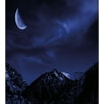 thumbnail image 3 of Ambesonne Night Duvet Cover Sets, Snowy Mountains Scenic, 2-King, Dark Blue Black Coconut, 3 of 7