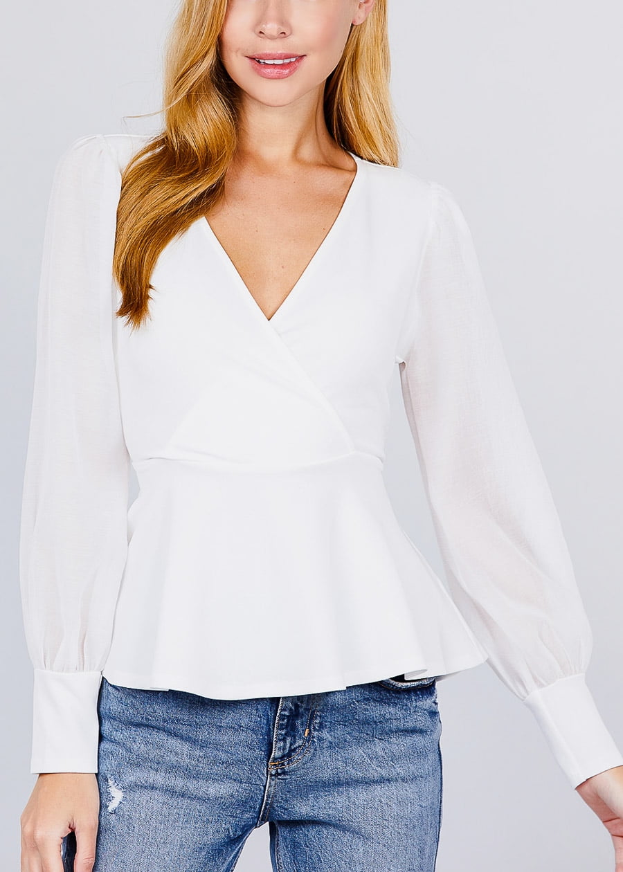 white dressy blouses for juniors