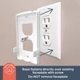 thumbnail image 4 of Dreambaby® Extra-Large Dual Fit Outlet Plug Cover - Electrical Socket Guard for Standard and Decora - White, 4 of 8