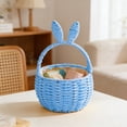 thumbnail image 4 of MKHSQHDG Today's Deals Easter with Handle Easter Rabbit Vine Weaving Picnic with Rabbit Ears Wicker Easter Egg Candy Suitable for Egg Party Easter, 4 of 5