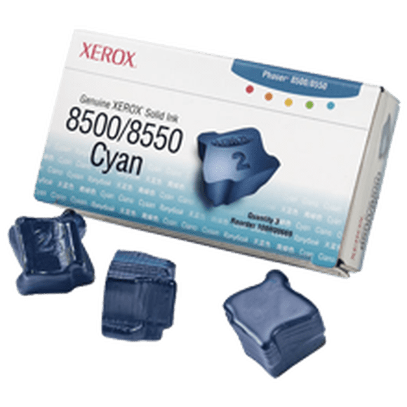 ~Brand New Original XEROX 108R00669 SOLID Ink Sticks (3-PACK) Cyan