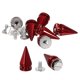 thumbnail image 1 of Paquete de 8 Picos Conos Stud Rivet, 10x20mm Studs y Picos con Tornillo para Artesanía en Cuero (Rojo Brillante), 1 of 7
