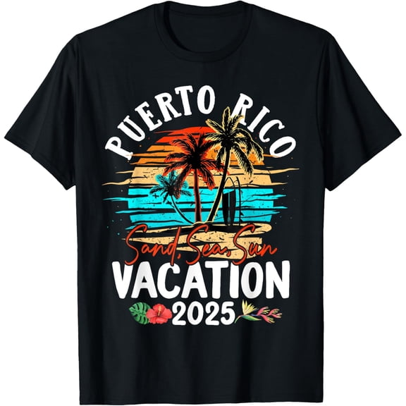 Exquisite and comfortable-Puerto Rico 2025 Vacation Souvenir Matching Family Group T-Shirt