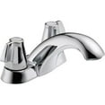 thumbnail image 2 of Delta Bathroom Faucet Two Blade Handles Lead Free Chrome Less Pop Up, 2 of 2