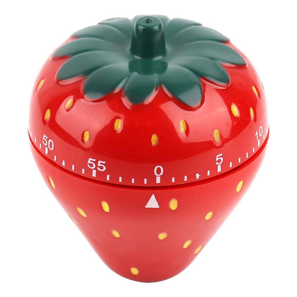 FAGINEY Time Reminder, Mechanical WindUp Timer,Strawberry Shaped 60
