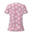 thumbnail image 6 of Fuzoiu Cute Cat Print Women's V-Neck T-Shirt,Women's Short Sleeve Top, Comfortable for Work, Leisure, and Sports, 6 of 7