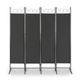 thumbnail image 5 of Zimtown 4 Panel Room Divider Steel Frame Screen Folding Privacy Divider Freestanding Partition for Home Office Bedroom, Black, 5 of 11