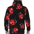 thumbnail image 7 of Goofa Beautiful Red Ladybug for Men's Hooded Sweatshirt - Lightweight Pullover Hoodie with Kangaroo Pocket, Perfect for Everyday Wear-4X-Large, 7 of 7