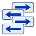 thumbnail image 1 of Uxcell Paquete de 4 Señales de Flecha Azules, 11.81 x 5.91 Señal Reflectante de Flecha Unidireccional de Aluminio para Decoraciones de Jardín y Césped al Aire Libre, Señal de Calle [Blanco/Azul], 1 of 1