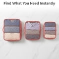 thumbnail image 3 of 9-Piece Travel Packing Cubes Organizer Set with Shoe Bag and Toiletry Bag, Pink, 3 of 7