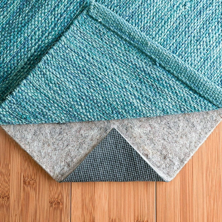 RugPadUSA - Dual Surface - 8'x10' - 1/8 Thick - Felt + Rubber - Non-Slip Backing Rug Pad - Adds Low-Profile Comfort and Protection
