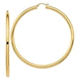 thumbnail image 4 of 14K Yellow Gold 4mm Polished Hoop Earrings, 4 of 7