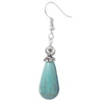 thumbnail image 4 of SuperJeweler Turquoise Earrings, Turquoise Drop Earrings, Dangles 2 inches in Silver for Women, 4 of 9