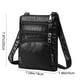thumbnail image 2 of Bolso de hombro de moda multicapa para mujer, bolso de mano de cuero suave de gran capacidad, bolsa de almacenamiento versátil, 20x18x5cm, negro/marrón, poliuretano, ideal para trabajar, viajar, 2 of 7