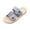 Sky Blue, variant on Womens Slide Sandals Cushion Platform Open Toe Flat Sandals Slip on Lounge Double Adjustable Buckle Slippers for Daily Walking Sky Blue 35(US-5)