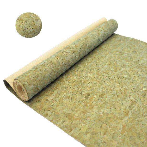 Cork Fabric by The Yard for Sewing Craft Fabric Sheet,Natural Cork