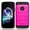 Pink, variant on Alcatel OneTouch iDOL 5 / 6060 Hybrid Metal Brushed Shockproof Tough Case Cover