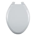thumbnail image 4 of asiento para baño cierre lento con fácil limpia y cambia y permajuste alargado blanco plástico, 4 of 5