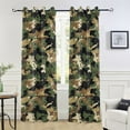thumbnail image 5 of Blackout Curtains Window Curtain for Bedroom Living Room 1 Panel 82"x52" Green Brown Camouflage, 5 of 8