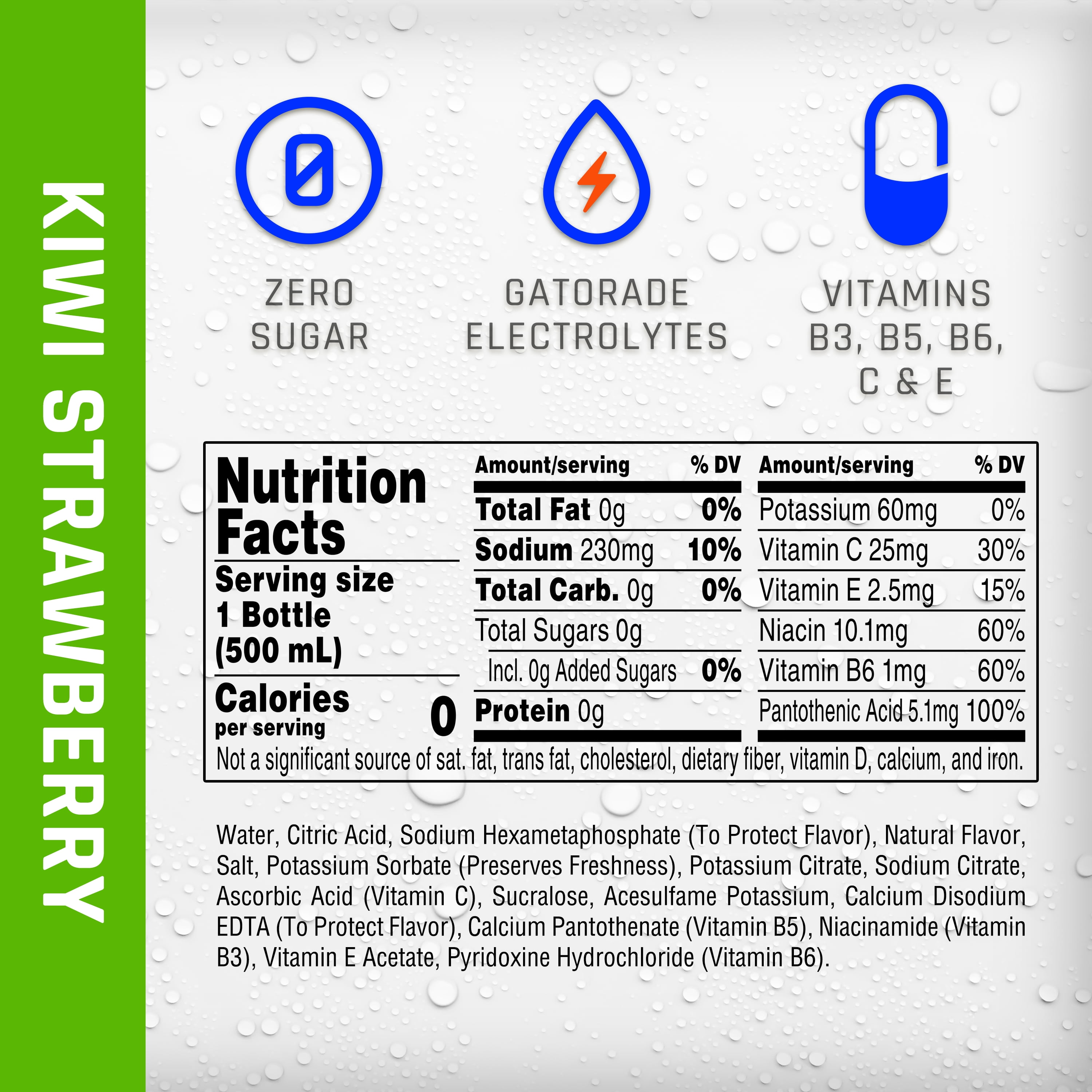 Propel Electrolyte Water Beverage, Kiwi Strawberry, 33.8 Fl Oz Bottle 1L Electrolyte Supplements