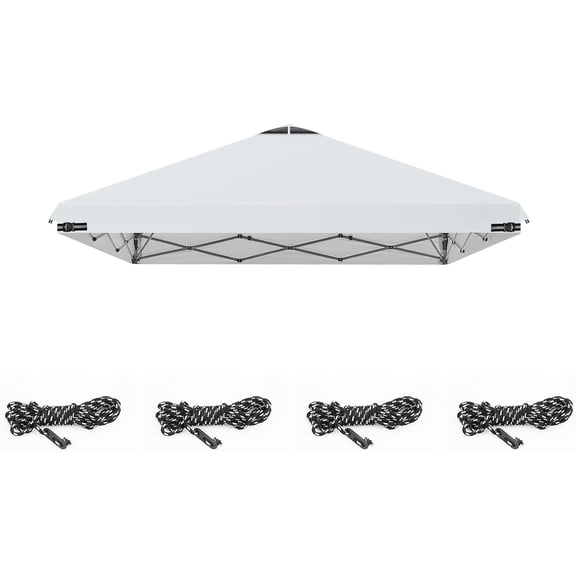 8x8 ft Universal Replacement Canopy Top with Air Vent, Waterproof & UV Protection Canopy Tent Cover for Straight Leg Frames, Durable Outdoor Replacement Top for Patio, Events, Trade Shows,White,