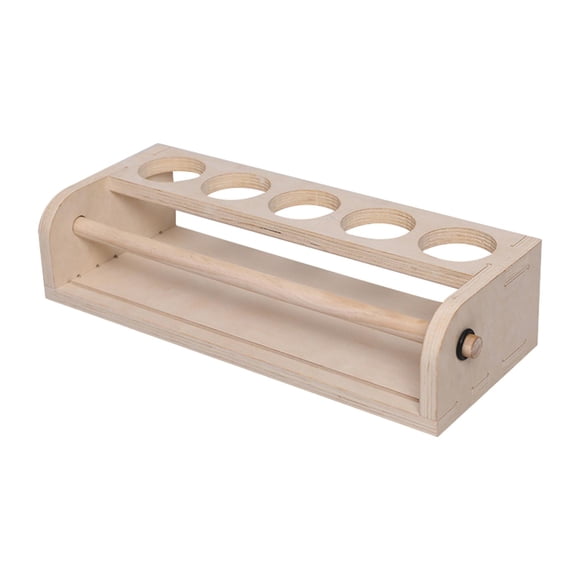 Dispensador de rollos de papel de mesa de madera, sin papel, caballete de escritorio de madera maciza para niños que dibujan y escriben