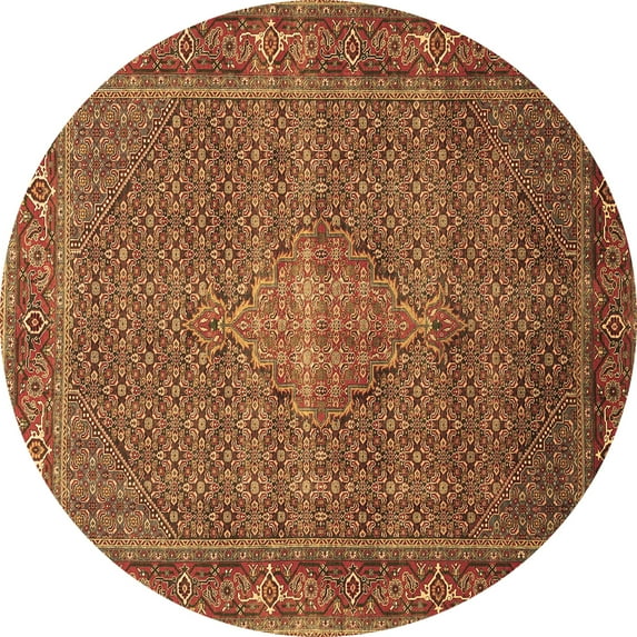 Ahgly Company Indoor Round Persian Brown Traditional Area Rugs, 3' Round