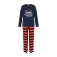 thumbnail image 1 of Kmbangi Striped Parent-child Outfit Printing Long Sleeve Sleepwear Jumpsuit, 1 of 9