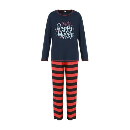

Multitrust Striped Parent-child Outfit Printing Long Sleeve Sleepwear/Jumpsuit