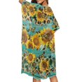 thumbnail image 4 of HELLHERO Butterfly and Sunflower Pattern Bathing Suit Cover Up High Quality Fabrics Stylish Free Size Bikini Cover Up for Women, 4 of 6