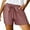 Pink, variant on Abomasnow Womens Summer Shorts with Pockets Lightweight High Waisted Adjustable Tie Knot Loose Casual Shorts