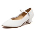 thumbnail image 1 of Danzcue Adult 1.5 Inch Character Dance Shoes, White, 7.5 M, 1 of 4