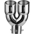 thumbnail image 1 of Stainless Steel Muffler Tips - Double Outlet Car Pipe - Car Replacement Exhaust Tip, 1 of 5