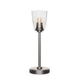 thumbnail image 1 of Toltec 53-GP-461 Luna Accent Table Lamp Shown In Graphite Finish With 4.5" Square Clear Bubble Glass, 1 of 1