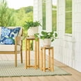 thumbnail image 3 of Better Homes & Gardens 2 Pack Gray Cement Wood Plant Stand, 3 of 10