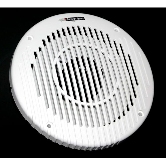 6.5" Inch Dual Cone Waterproof Marine Speaker - Round Straight Grill Boat Spa RV