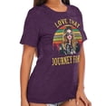 thumbnail image 2 of XCHQRTI Journey Shirts Women I'm Mostly Peace Love And Light Funny T-shirt Womens Graphic Printed Short Sleeve Tops Tee, 2 of 8