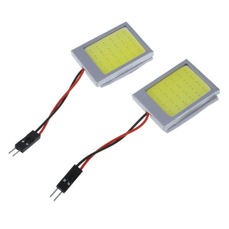 

Varadyle 2 X T10 Panel 24 SMD COB LED Car Reading Bulb / Ceiling Lamp White + T10 / BA9S / Dome Festoon Adapters