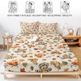 thumbnail image 5 of Twin Sze Fitted Sheet Set - Squirrel Fall 2 Piece Bedding Sets 16" Deep Pocket Fitted Sheet with 1 Pillowcase, Beige Mushroom Maple Leaves Thanksgiving Brushed Microfiber Hotel Luxury Bed Sheets, 5 of 9